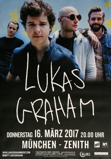 Lukas Graham - Blue Concert , Mnchen 2017 - Konzertplakat
