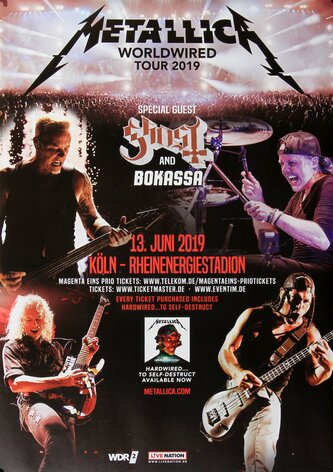 Metallica - Worldwired, Kln 2019 - Konzertplakat