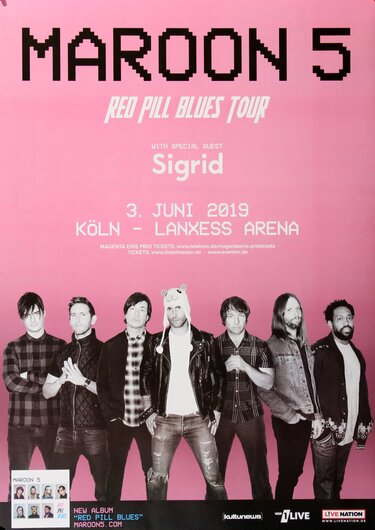 Maroon 5 - Red Pill Blues, Kln 2019 - Konzertplakat