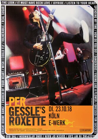 Per Gessle`s Roxette - Good Karma, Kln 2018 - Konzertplakat