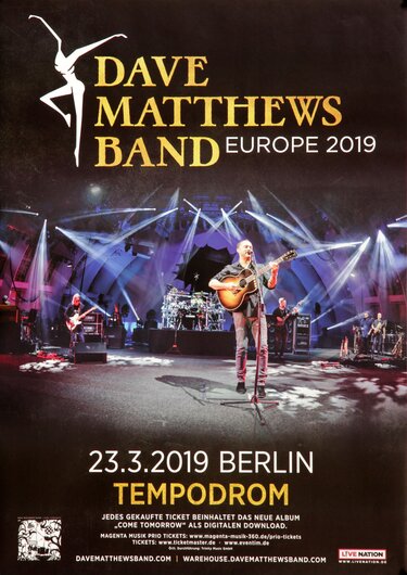 Dave Matthews Band - Live !, Berlin 2019 - Konzertplakat