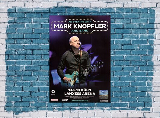Mark Knopfler - Down The Road Wherever, Kln 2019 - Konzertplakat