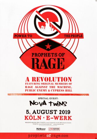 Prophets Of Rage - A Revolution, Kln 2019 - Konzertplakat