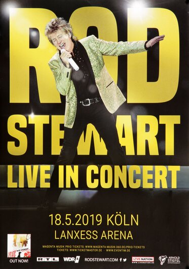 Rod Stewart - Live In Concert, Kln 2019 - Konzertplakat