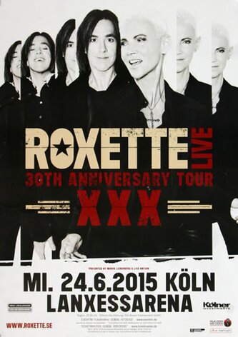 Roxette - Live Tour , Kln 2015 - Konzertplakat