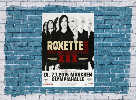 Roxette - Live Tour , Mnchen 2015 - Konzertplakat