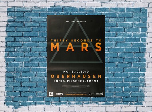 30 Seconds to Mars - Live Mars , Oberhausen 2010 - Konzertplakat