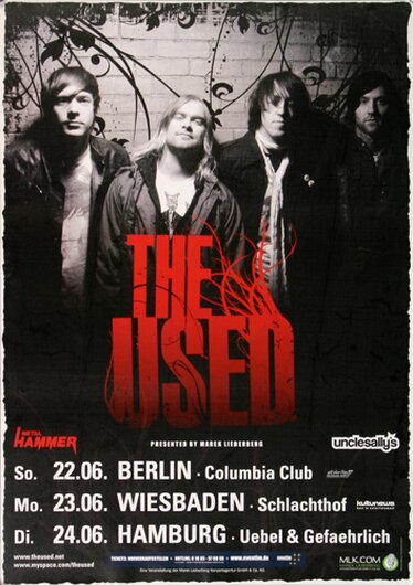 The Used - Artwork, Tour 2008 - Konzertplakat