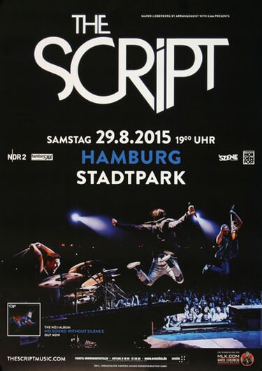 The Script - Superheros , Hamburg 2015 - Konzertplakat