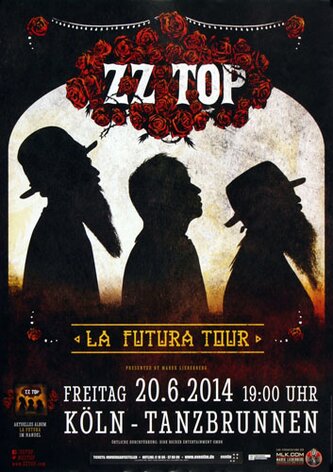 ZZ Top - La Futura , Kln 2014 - Konzertplakat