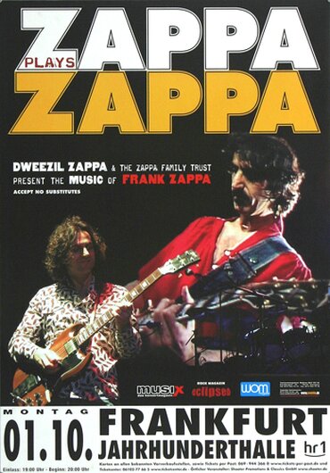 Zappa, Dweezil - Zappa plays Zappa, Frankfurt 2007 - Konzertplakat