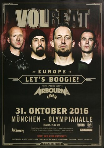 Volbeat - Let`s Boogie , Mnchen 2016 - Konzertplakat
