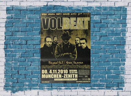 Volbeat - Above Heaven , Mnchen 2010 - Konzertplakat