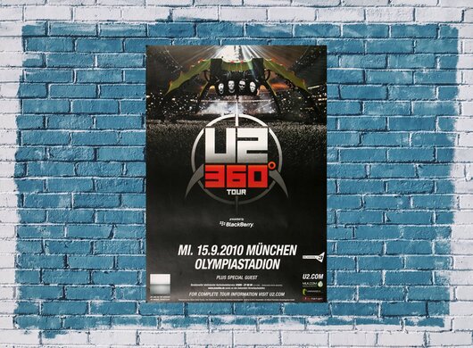 U2 - 360 Black , Mnchen 2010 - Konzertplakat