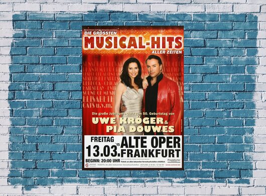 Uwe Krger & Pia Douwes - Musical Hits, Frankfurt 2015 - Konzertplakat
