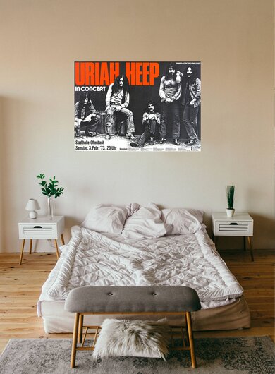 Uriah Heep - Sweet Freedom, Frankfurt 1973 - Konzertplakat