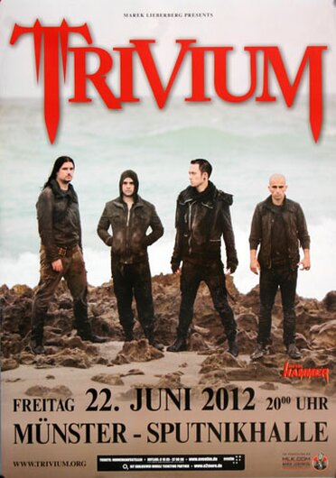 Trivium - In Waves, Mnster 2012 - Konzertplakat