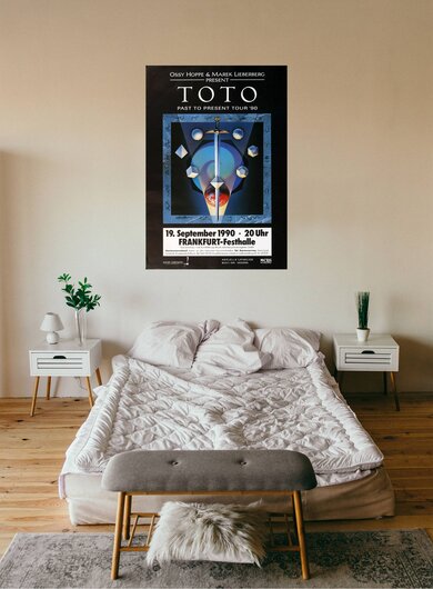 Toto - Past to Precent Tour, Frankfurt 1990 - Konzertplakat