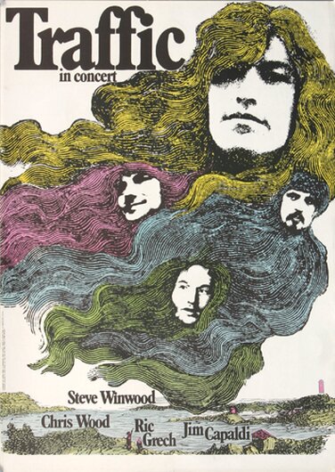Traffic - Steve Winwood, Feeling Allright,  1968 - Konzertplakat