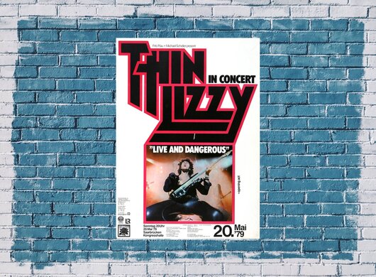Thin Lizzy - Live And Dangerous, Saarbrcken 1979 - Konzertplakat