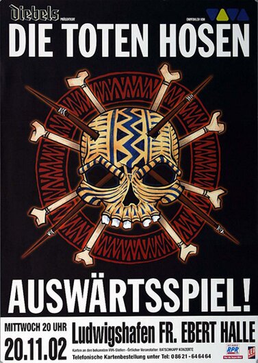 Die Toten Hosen - Auswrtsspiel, Ludwigshafen 2002 - Konzertplakat