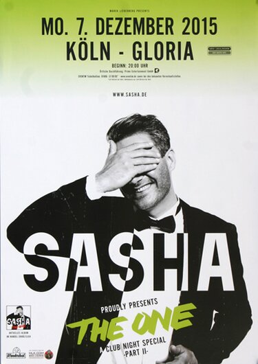 Sasha - The One , Kln 2015 - Konzertplakat
