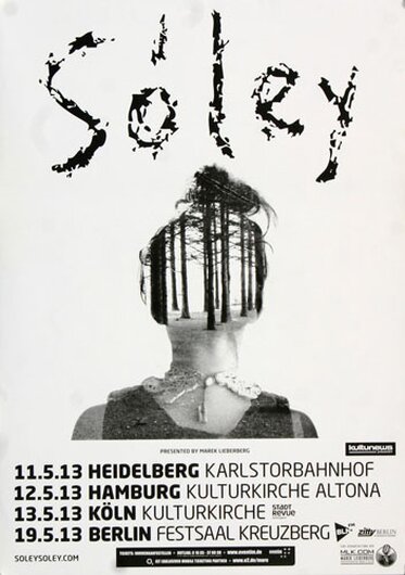 Sley - Pretty Face, Tour 2013 - Konzertplakat