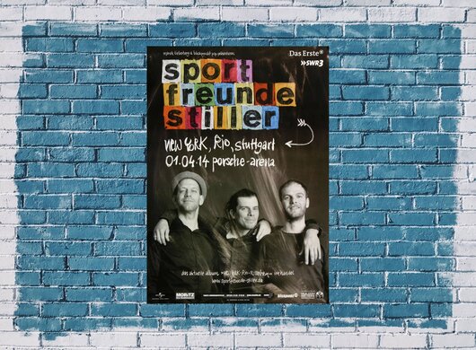 Sportfreunde Stiller - New York, Rio, , Stuttgart 2014 - Konzertplakat