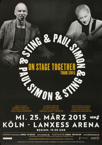 Paul Simon - On Stage , Kln 2015 - Konzertplakat