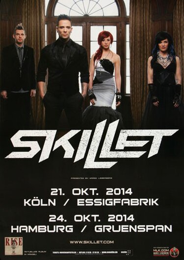 Skillet - Vital Signs, Kln & Hamburg 2014 - Konzertplakat