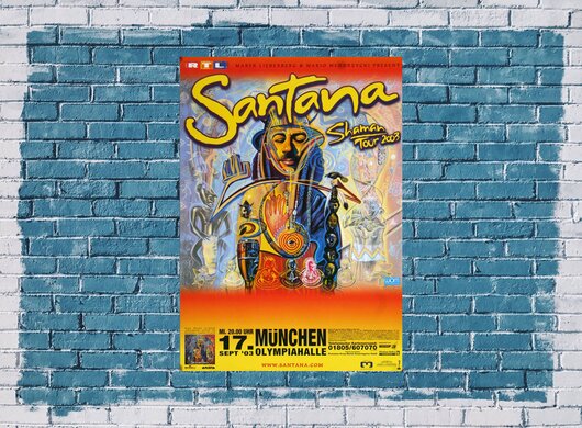 Santana - Shaman , Mnchen 2003 - Konzertplakat