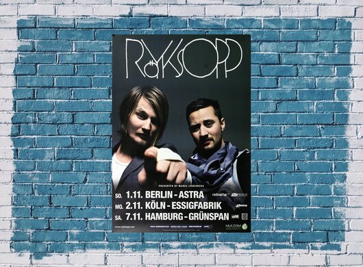 Ryksopp - Junior, Tour 2009 - Konzertplakat