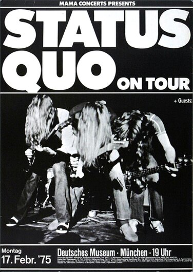 Status Quo - On The Level, Mnchen 1975 - Konzertplakat