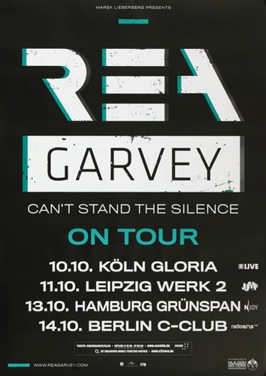 Rea Garvey - The Silence , Kln 2011 - Konzertplakat