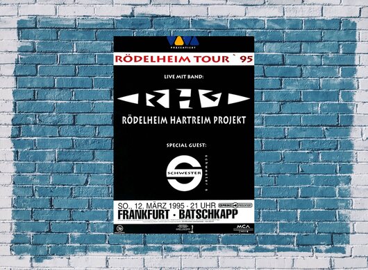 Rdelheim Hartreim Projekt - Live mit Band, Frankfurt 1995 - Konzertplakat