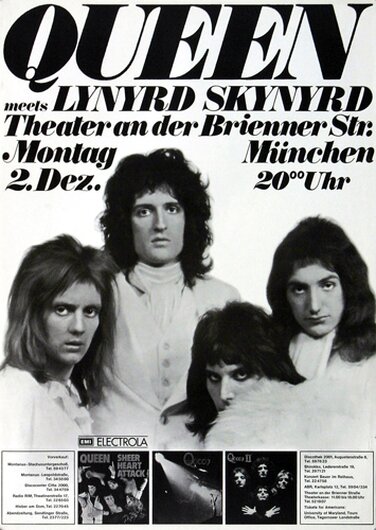 Queen - Sheer Heart Attack, Mnchen 1974 - Konzertplakat