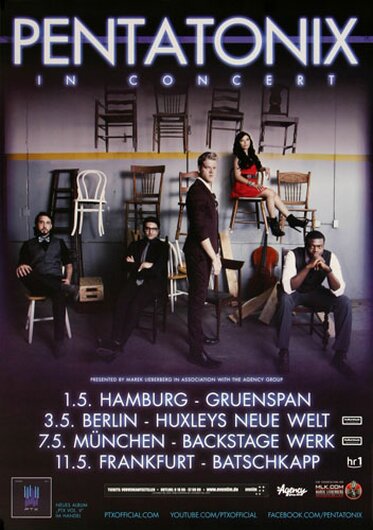 Pentatonix - Radioactive, Tour 2014 - Konzertplakat