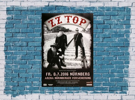 ZZ Top - Live On Stage , Nrnberg 2016 - Konzertplakat