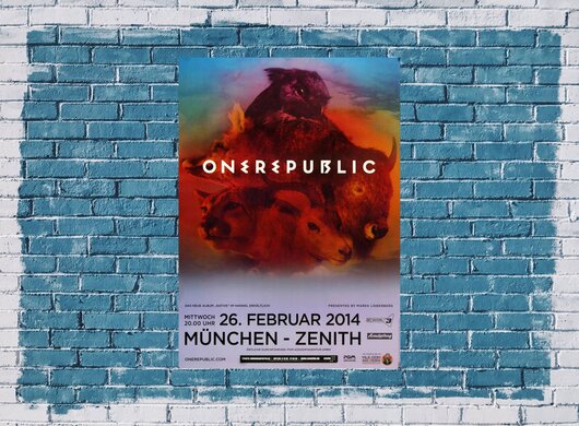 OneRepublic - Light It Up , Mnchen 2014 - Konzertplakat