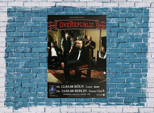 OneRepublic - Dreaming, Kln & Berlin 2008 - Konzertplakat