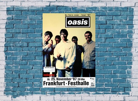 Oasis - Be Here Now, Frankfurt 1997 - Konzertplakat