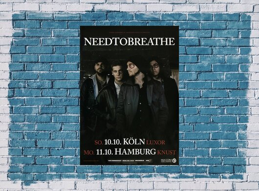 Need To Breathe - The Outsiders, Kln 2010 - Konzertplakat