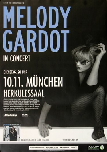 Melody Gardot - Baby Im A Fool, Mnchen 2009 - Konzertplakat