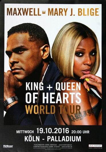 Maxwell & Mary J.Blige - King & Queen , Kln 2016 - Konzertplakat