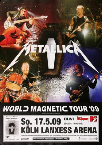 Metallica - World Magnetic , Kln 2009 - Konzertplakat