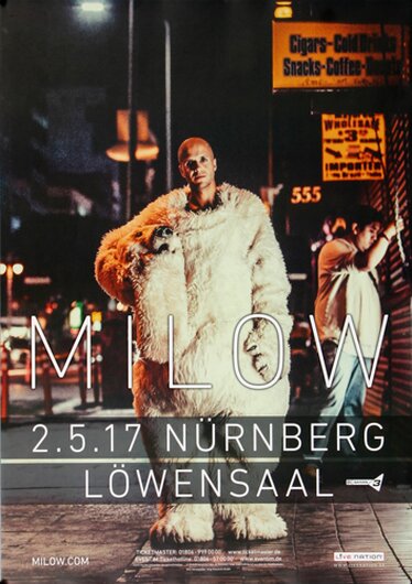 Milow - Modern Heart , Nrnberg 2017 - Konzertplakat