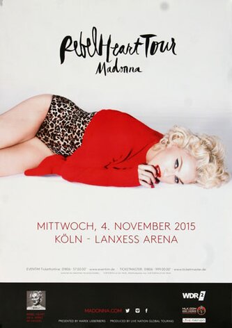 Madonna - Rebel Heart , Kln 2015 - Konzertplakat
