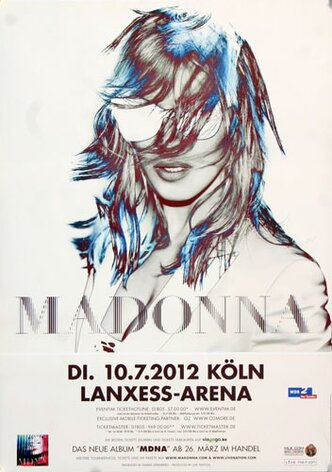 Madonna - Girl Gone Wild, Kln 2012 - Konzertplakat