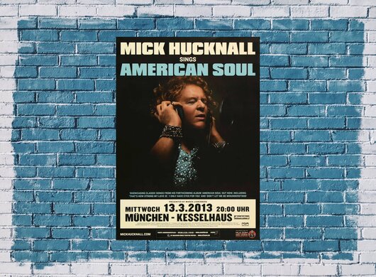 Mick Hucknall  - American Soul , Mnchen 2013 - Konzertplakat