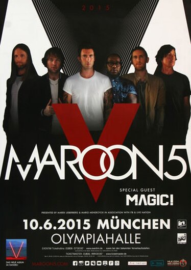 Maroon 5 - This Summer , Mnchen 2015 - Konzertplakat